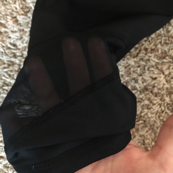 High Waisted Leggings with Mesh Cutouts - Picture 2 of 4